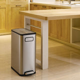 Eko Eko Pedal bin ecofly 45 l Mat silver -colored