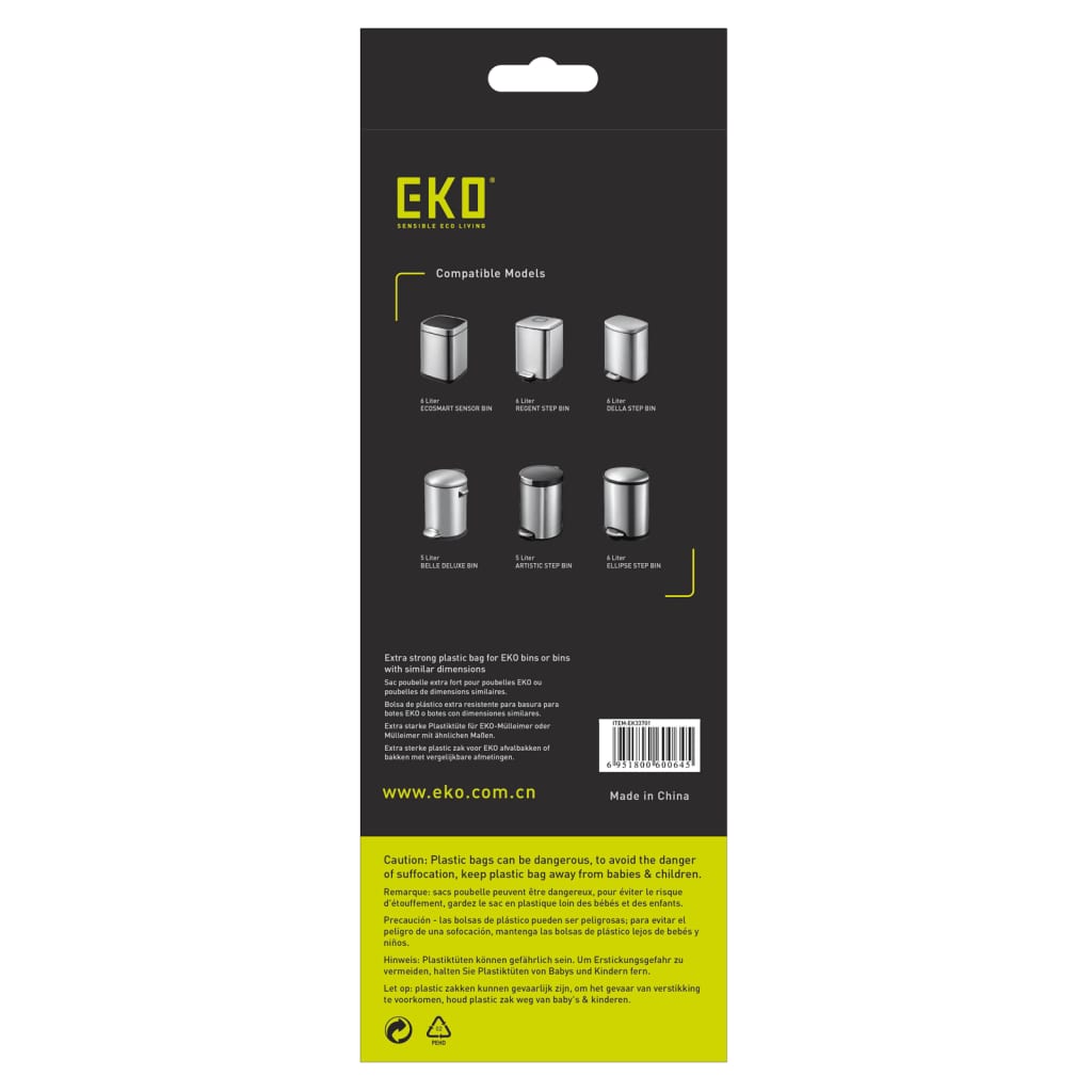 Eko Eko Waste Bag Set a 24x30 ST 3-6 L blanc