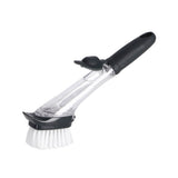 No brand aqua laser brosse à vaisselle avec distributeur + éponge à récurer noir et blanc