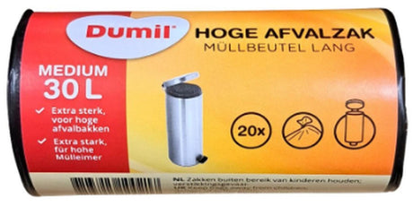 Sacs poubelles hautes Dumil m 30l rouleau de 20 pièces