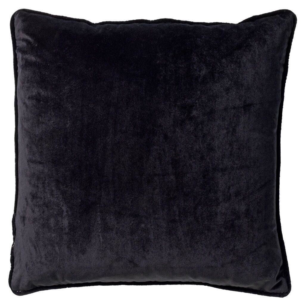 Coussin décoratif finlandais décor hollandais 45x45 cm corbeau
