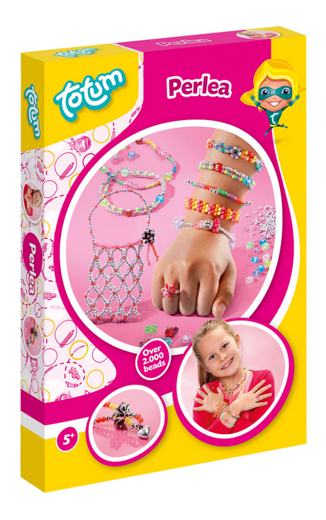 Totum craft set perlea : fabrication de bijoux et accessoires en perles - jouets créatifs pour filles à partir de 5 ans - kit de bijoux 2000 pièces craft