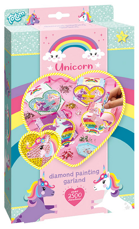 Licorne Totum - décorez votre propre ligne de drapeau avec des diamants