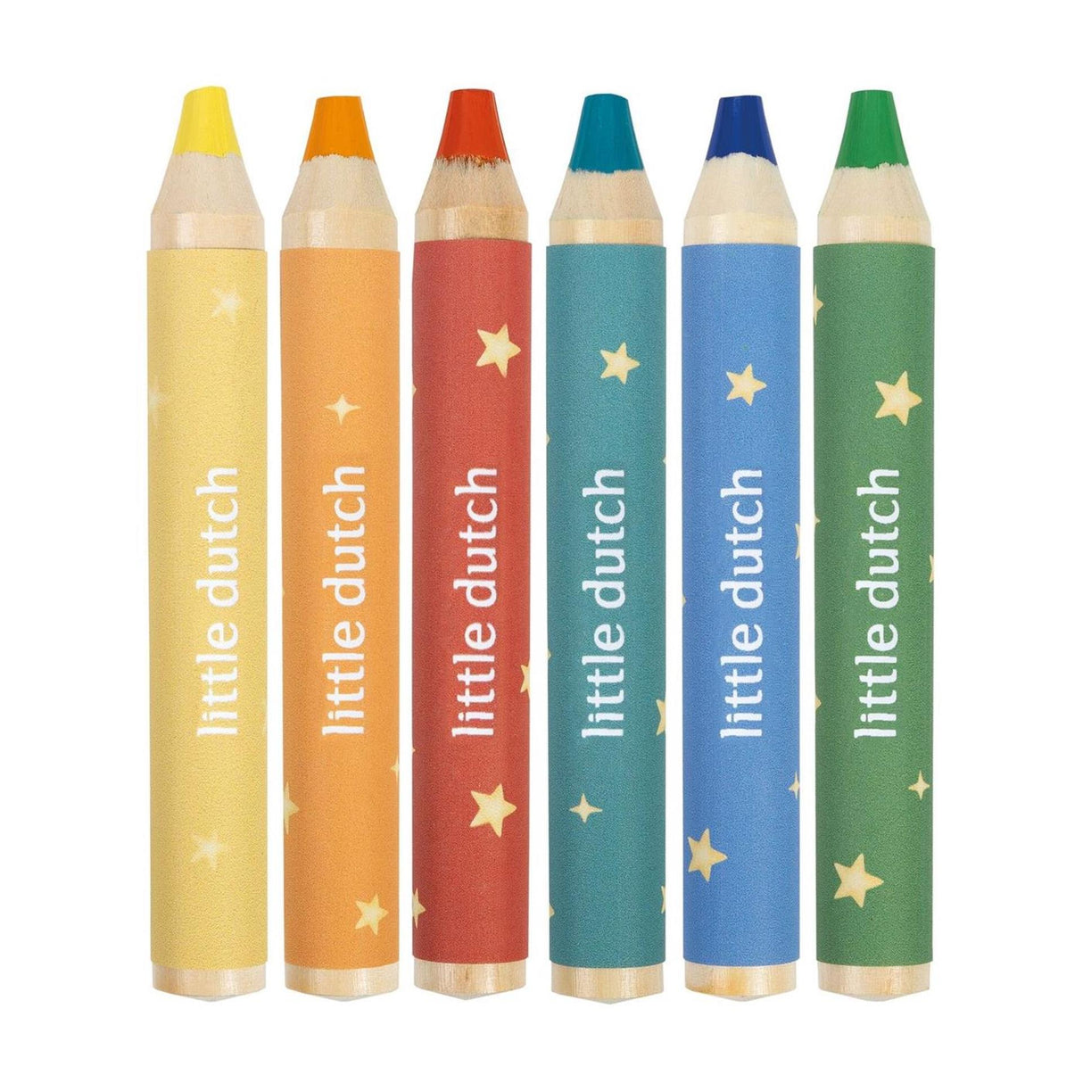 Crayons courts et épais Little Dutch Jim 6 pièces | 2 pièces