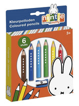 Bambolino toys Crayons de couleur Miffy 6 pièces + taille-crayon