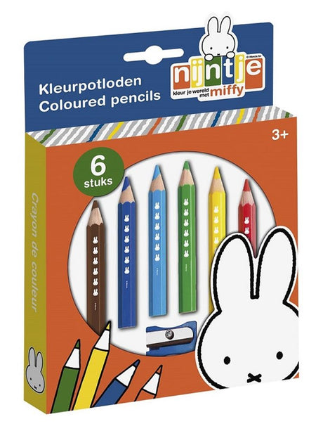 Bambolino toys Crayons de couleur Miffy 6 pièces + taille-crayon