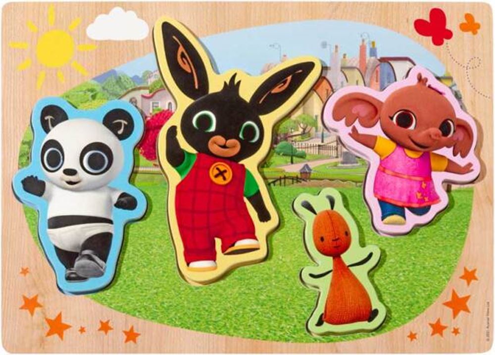 Bambolino bing puzzle en bois avec grandes figures - jouets éducatifs apprendre à puzzler - jouets
