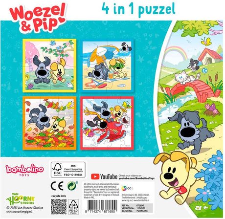 Bambolino jouets woezel pip 4-1 puzzle