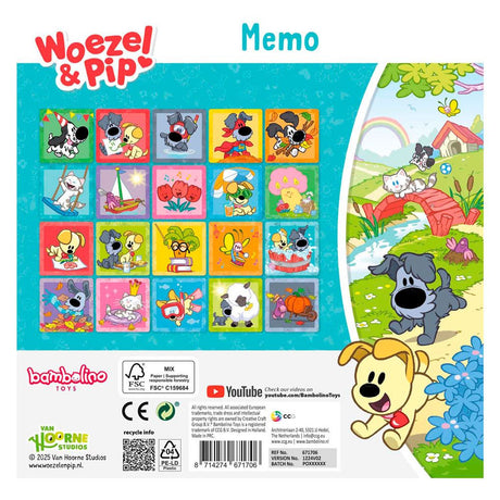 Bambolino jouets woezel pip mémo de jeu | 2 pièces