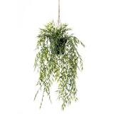 Plante artificielle émeraude suspendue dans le bambou en pot 50 cm
