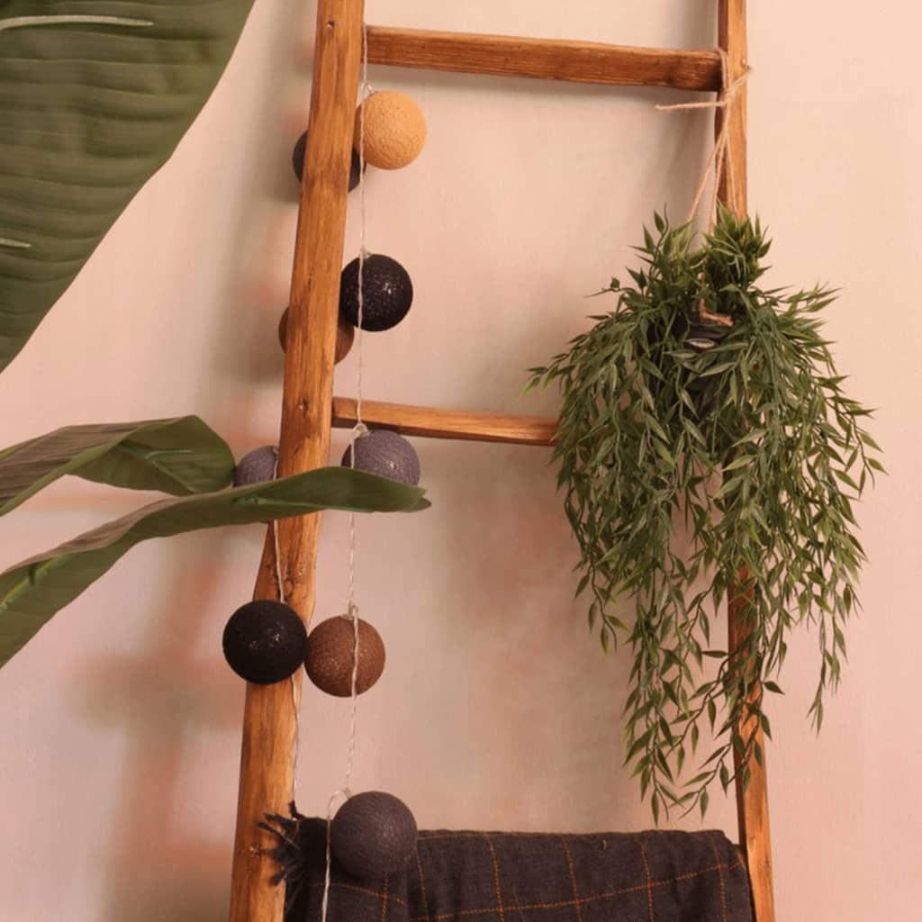 Plante artificielle émeraude suspendue dans le bambou en pot 50 cm