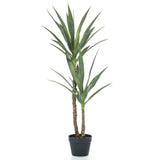 Plante d'art émeraude en pot yucca 110 cm