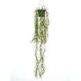 Plante artificielle émeraude suspendue dans un pot de fleur de cire 80 cm