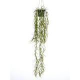Plante artificielle émeraude suspendue dans un pot de fleur de cire 80 cm