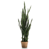 Plant d'art émeraude en pot Sanseveria 84 cm