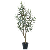 Plant artificiel émeraude dans le pot en plastique olive arbre 90 cm