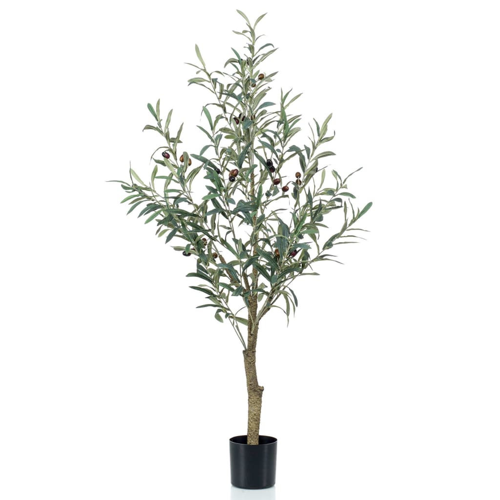 Plante artificielle émeraude dans le pot en plastique olive arbre 115 cm