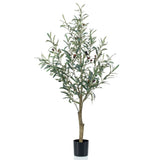 Plante artificielle émeraude dans le pot en plastique olive arbre 115 cm