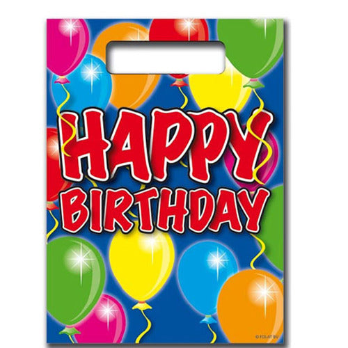 Sacs de fête basiques joyeux anniversaire 8 pièces