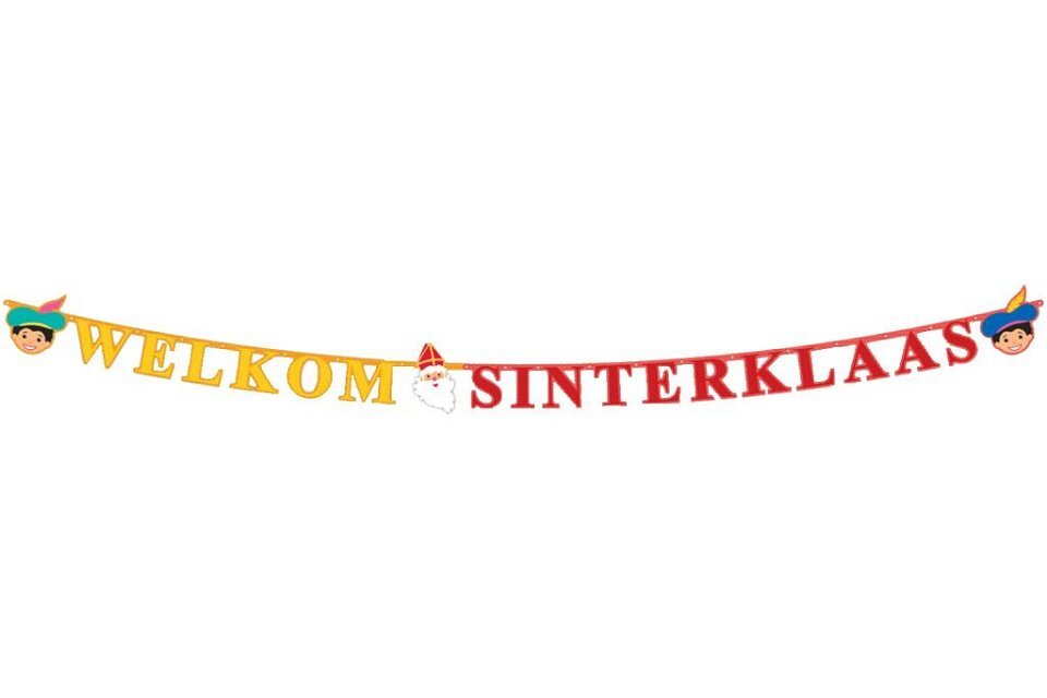 Sinterklaas saint et piet bienvenue streamer 3m