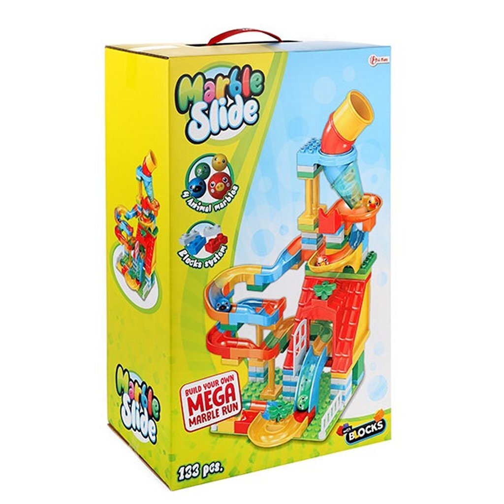 TOI-TOYS Blocks Building Blocks Knikkerbaan 133 pezzi