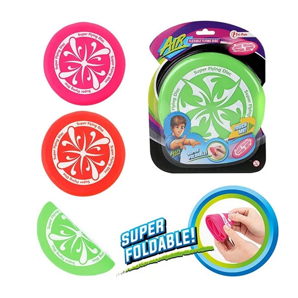 Toi-toys air superflexibele rubberen frisbee 17 cm verschillende uitvoeringen