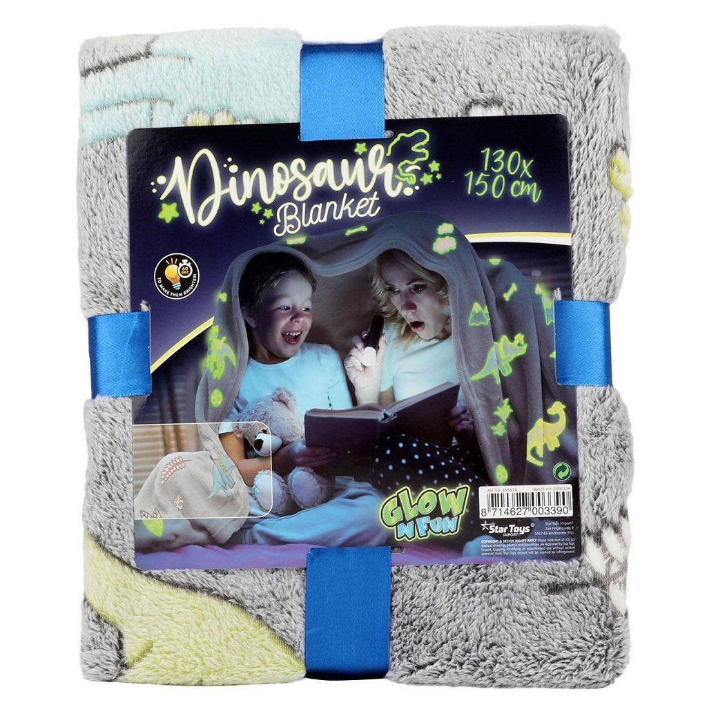 Toi-toys jouets étoiles brillent dans le noir couverture dinosaure 150x130 cm