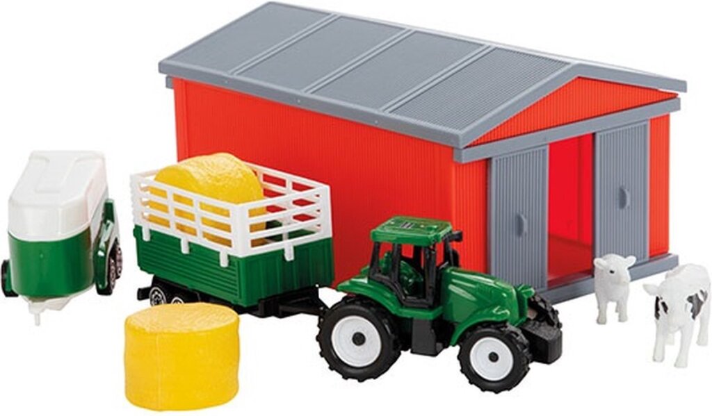 Toi-Toys Toi Toys Tractor Set With Shed different versions