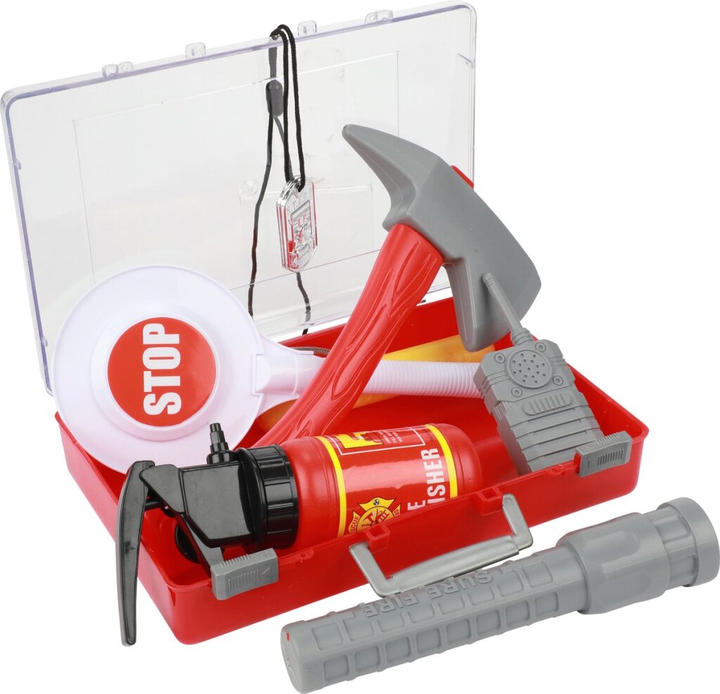 Toi-toys toi toys pompier mallette de pompier avec accessoires 25x16x6cm