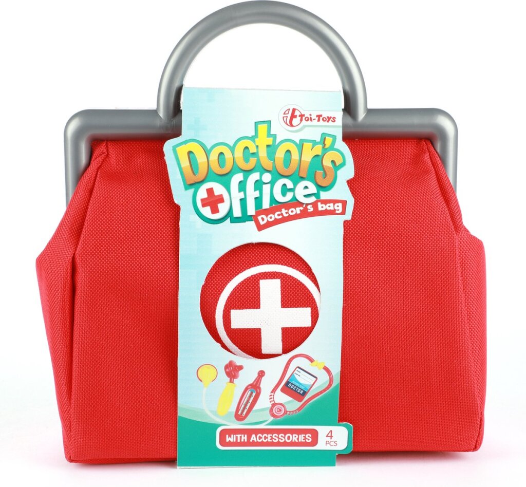 TOI-TOYS Set en la bolsa del médico con spray y termómetro