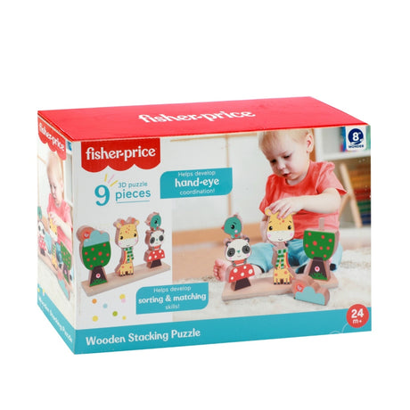 Fisher price Puzzle 3D à empiler en bois 9 pièces