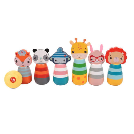 Fisher Price Houten Kegel Game Animaux