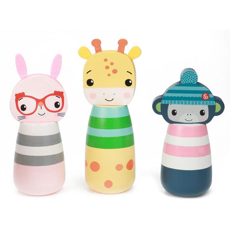 Fisher Price Houten Kegel Game Animaux