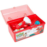 Mallette de médecin Toi-toys rouge avec accessoires, 7 pièces.