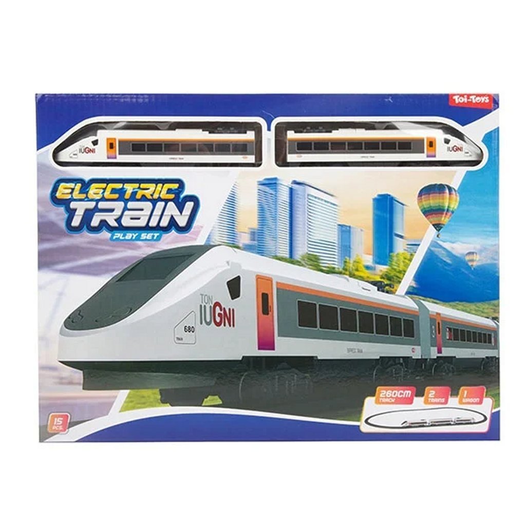 TOI-TOYS Train Set Electric High Speed ​​Rails, 15dlg.