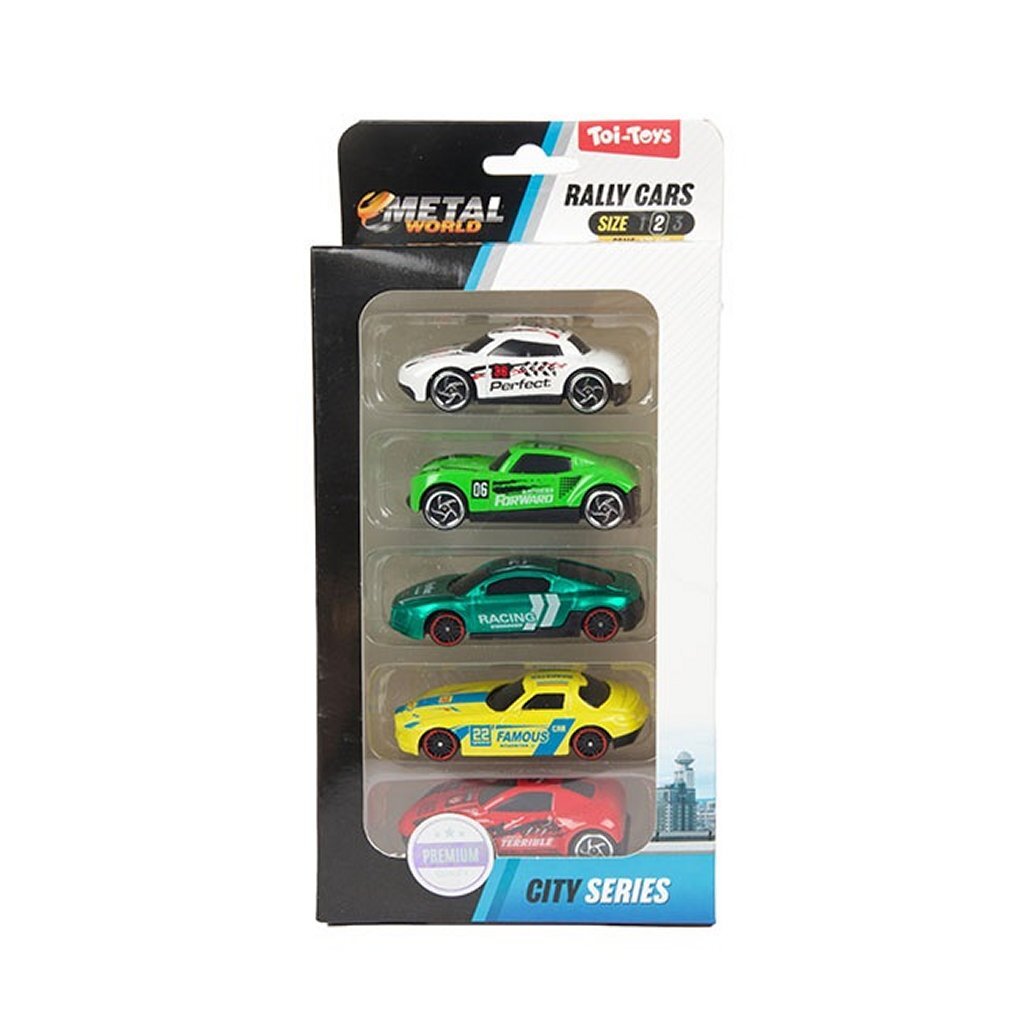 Toi-toys toitoys voitures de rallye lot de 5 métal