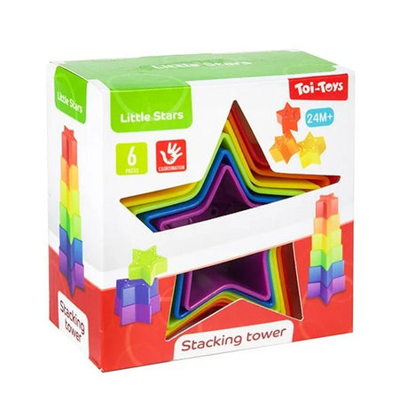 Toi-toys petites étoiles tour à empiler étoile 6 pièces