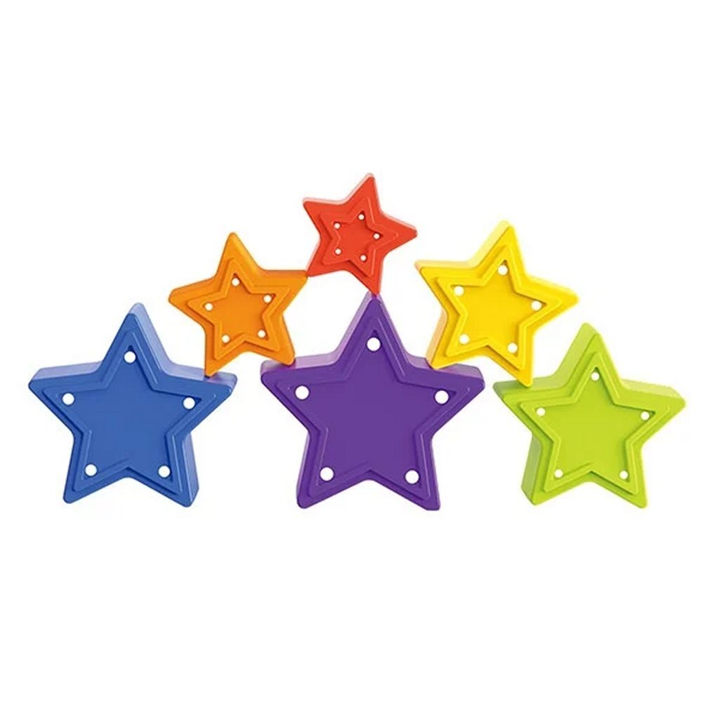 TOI TOYS Little Stars Stack Tower Star 6 piezas