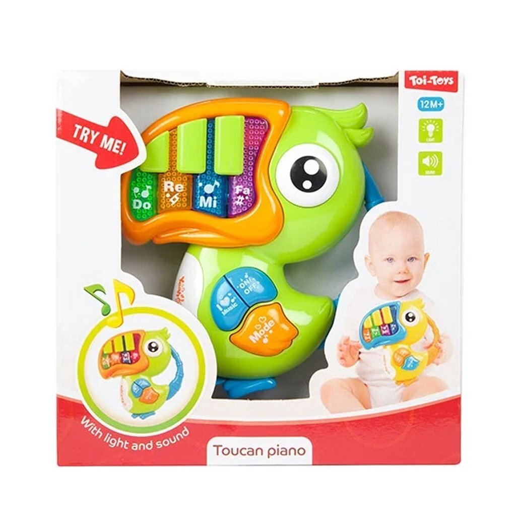 Toi-toys kleng Stäre Baby Piano mat Musek Touchan mat Liicht an Toun