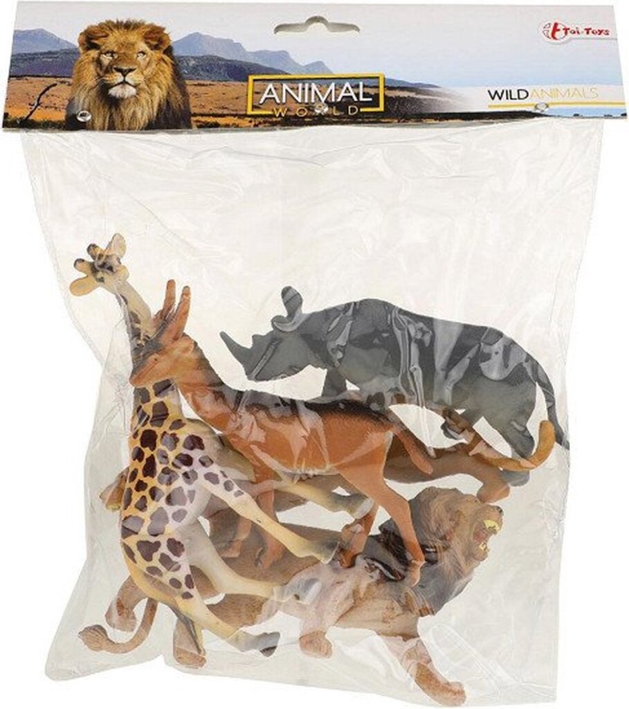 Toi-Toys Animal World Wild Dieren Deluxe, 5st.