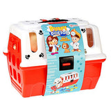 Toi-toys chiot dans panier de voyage + accessoires vétérinaire