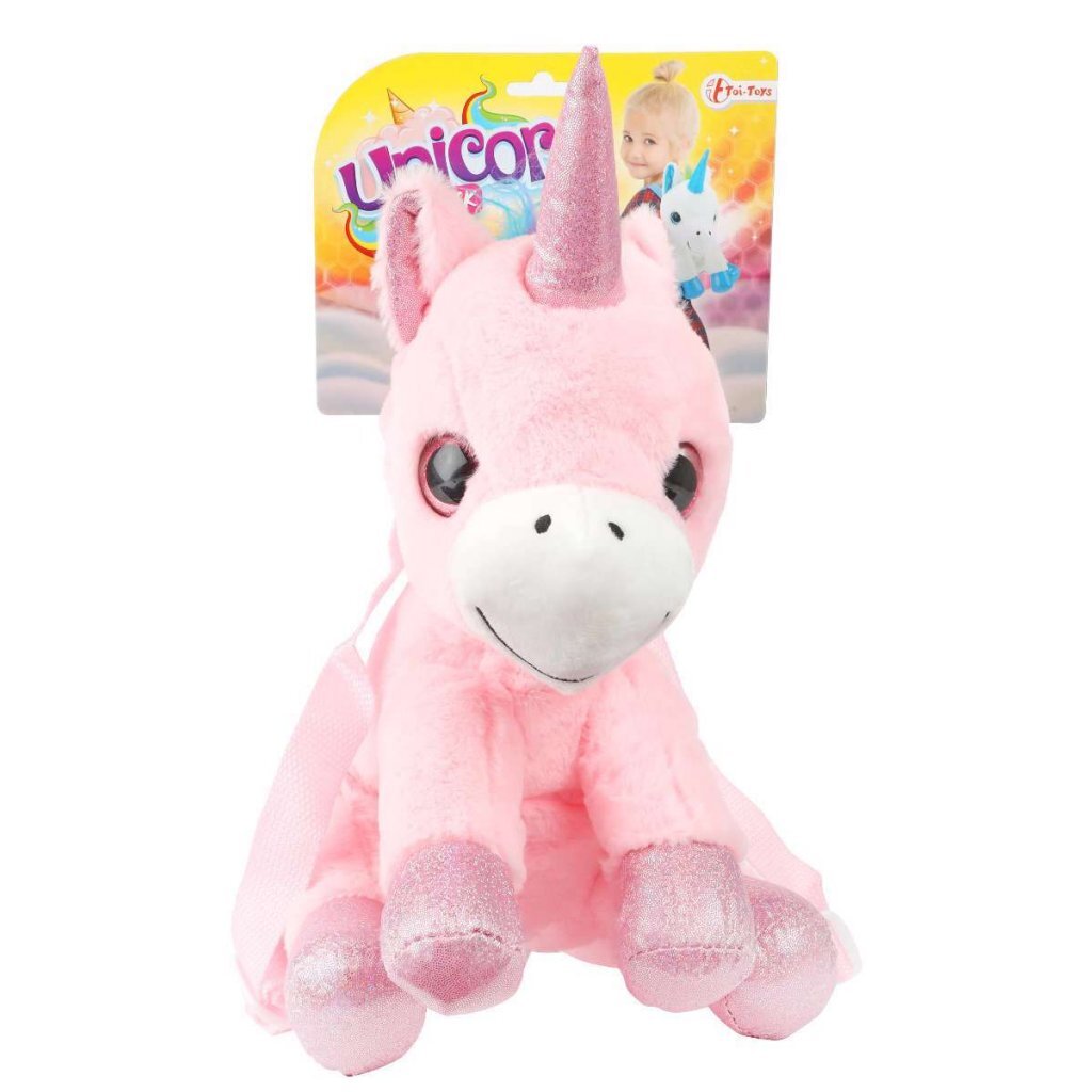 TOI-TOYS Einhorn Kuschel-Rucksack 30 cm