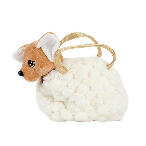 Toi-toys plush chihuahua dog in blingbling handbag