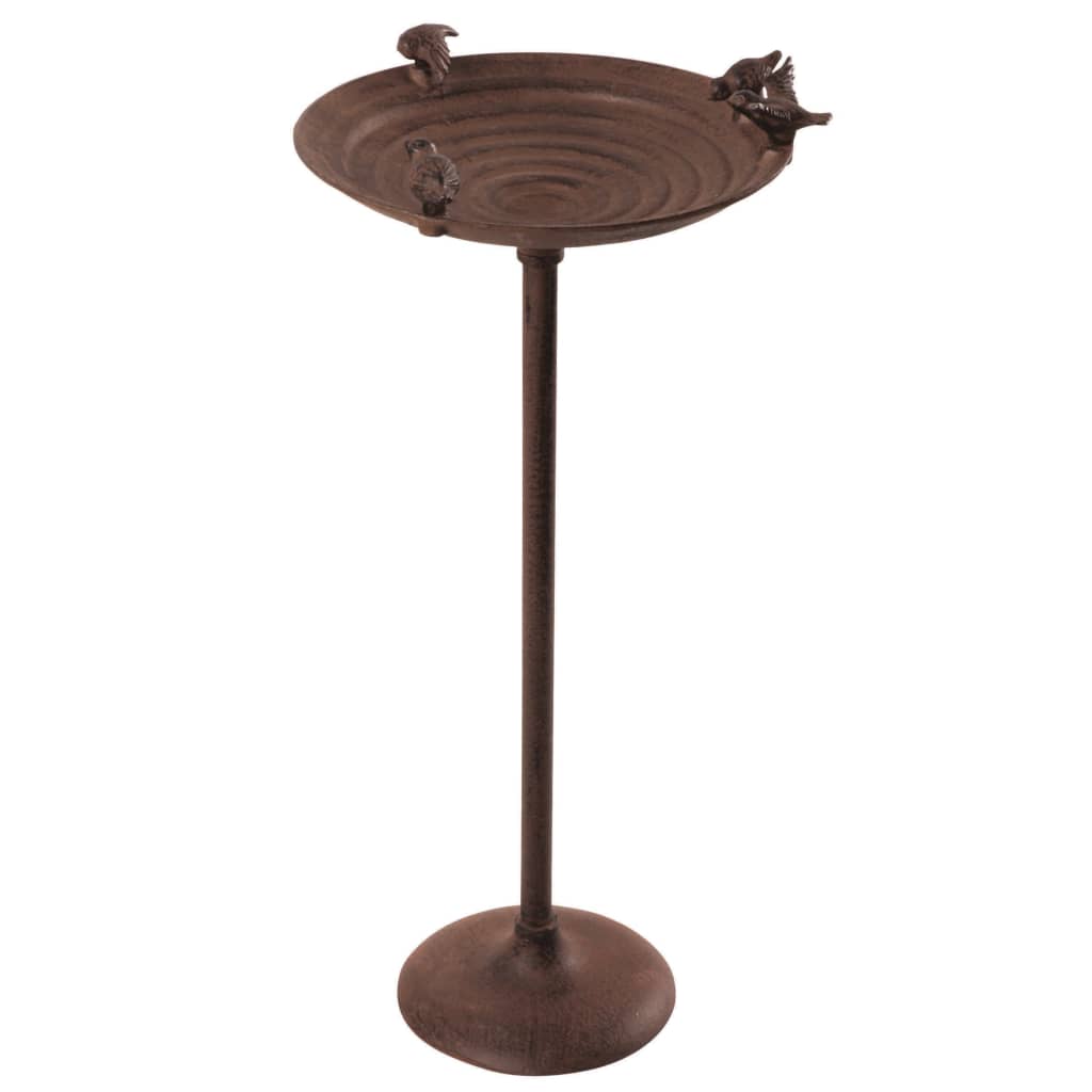 Baignoire d'oiseau de design Esschert sur la fonte des poteaux