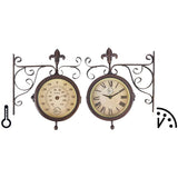 Esschert Design Stations horloge avec thermomètre TF005