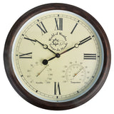 Horloge de gare design Esschert avec thermo-hygromètre 30,5 cm tf009