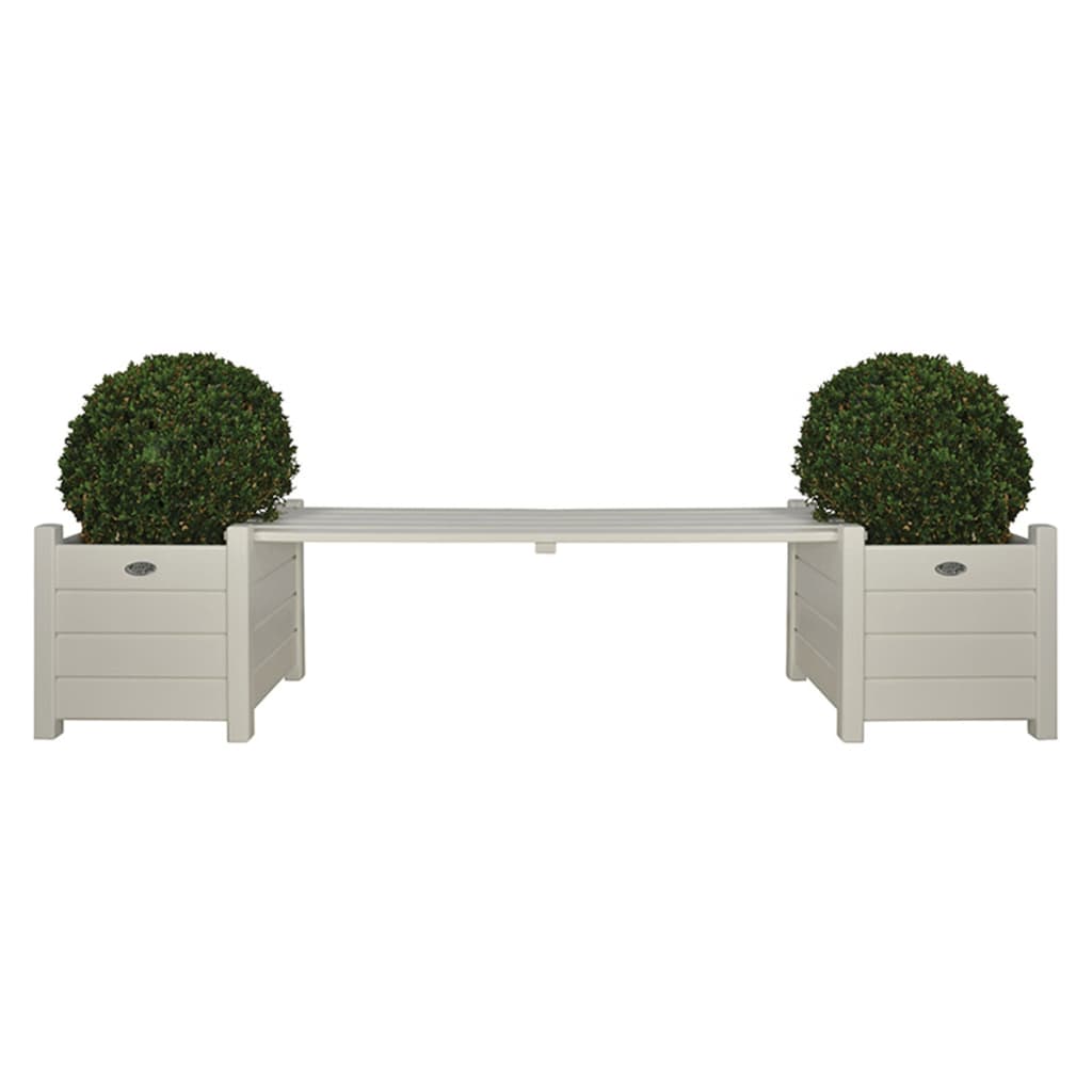 Banque de conception Esschert avec planteur blanc CF33W