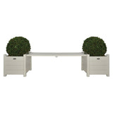 Banque de conception Esschert avec planteur blanc CF33W