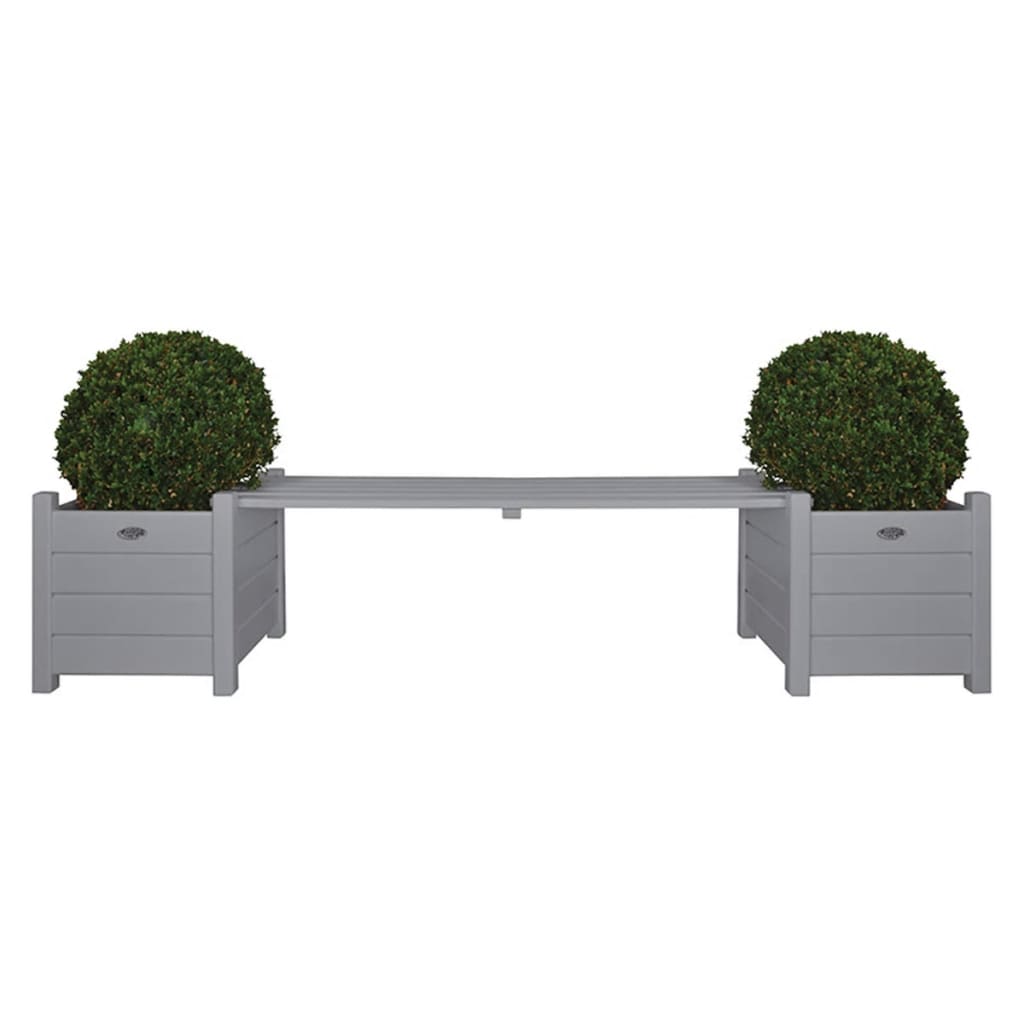 Canapé de conception Esschert avec jardinière gris cf33g