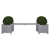 Canapé de conception Esschert avec jardinière gris cf33g
